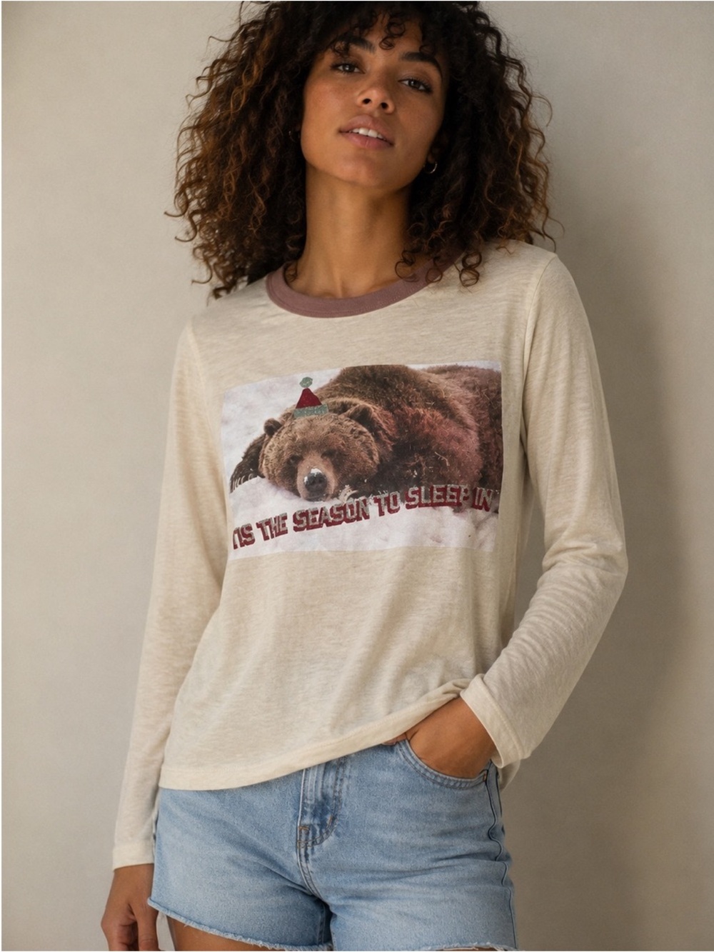 Aerie • Long Sleeve Graphic Tee - Picture 1 of 8